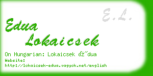 edua lokaicsek business card